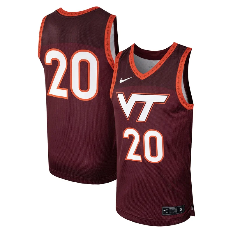 #1 Orange Virginia Cavaliers Throwback Basketball Jersey - Image 4