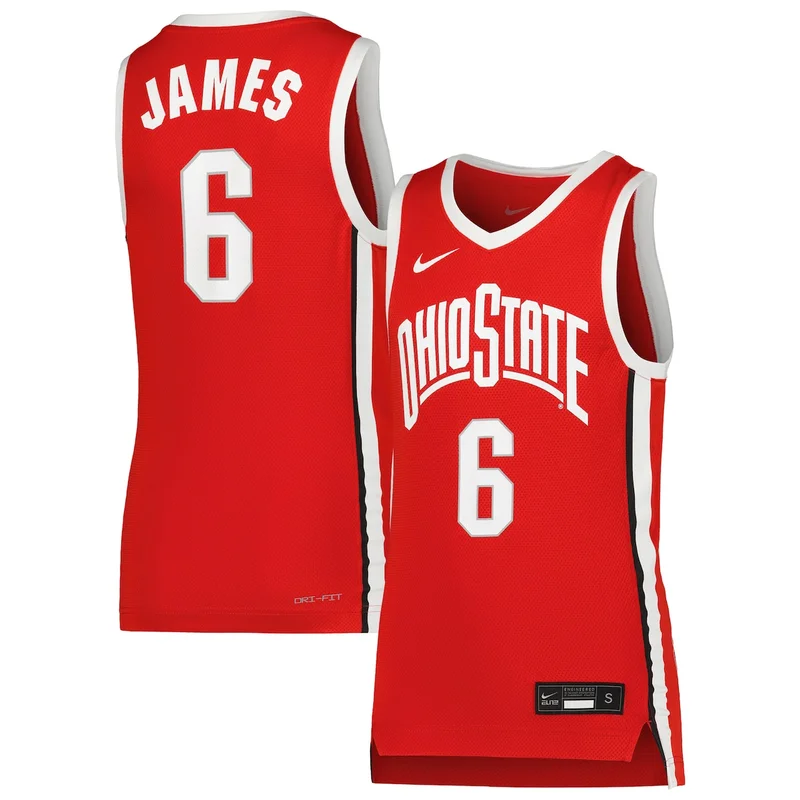 Scarlet Ohio State Buckeyes Spirit Basketball Jersey GameDay Greats - Image 5