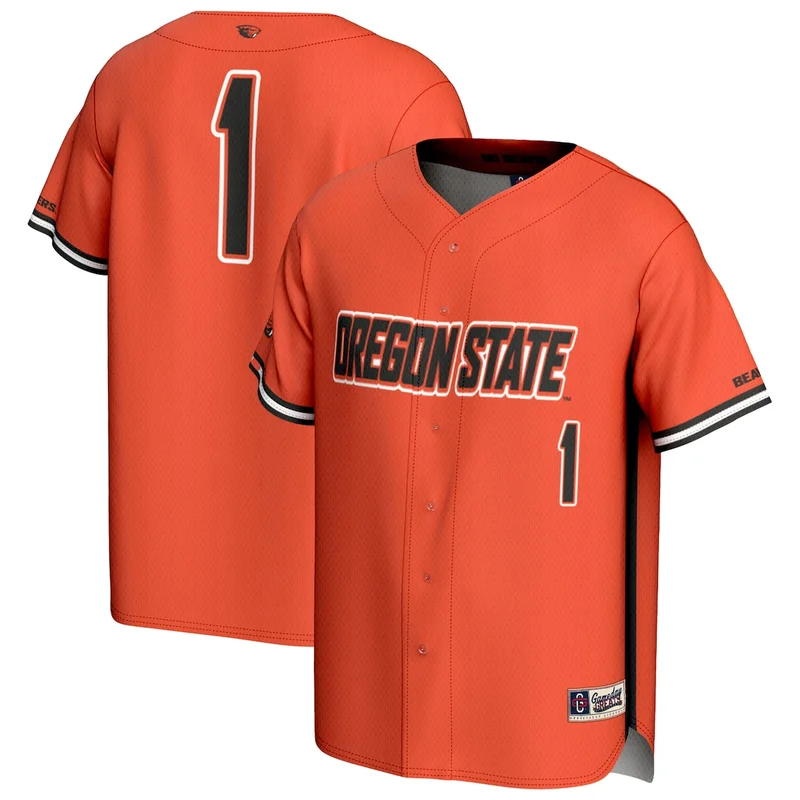 Orange Oregon State Beavers Collegiate Baseball Jersey GameDay Greats - Image 3