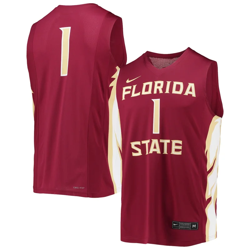 Unisex #1 Garnet Florida State Seminoles Basketball Jersey - Image 2