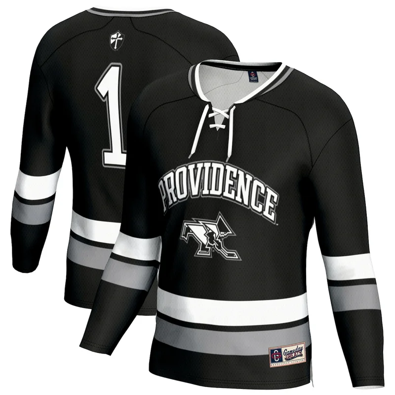 Black Providence Friars Lightweight Fashion Hockey Jersey GameDay Greats 