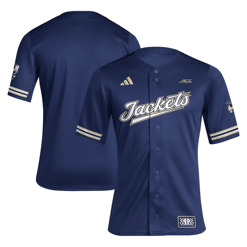 Red Georgia Bulldogs Full-Button Baseball Jersey - Image 5