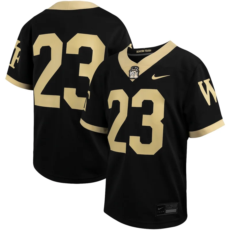 #23 Black Wake Forest Demon Deacons Untouchable Game Football Jersey 