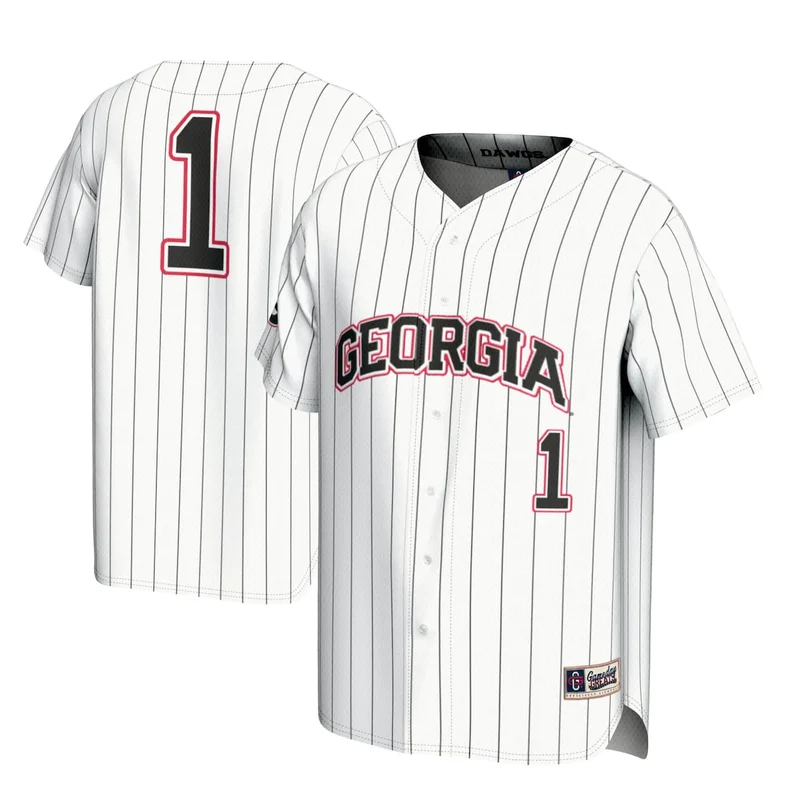 #1 White Georgia Bulldogs Lightweight Baseball Jersey GameDay Greats 