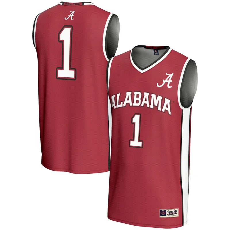 #1 Crimson Alabama Crimson Tide Lightweight Basketball Jersey GameDay Greats 