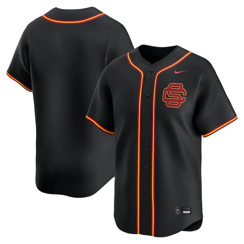 Black USC Trojans College Limited Baseball Jersey 