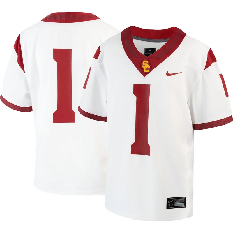 #24 White USC Trojans Game Football Jersey - Image 5