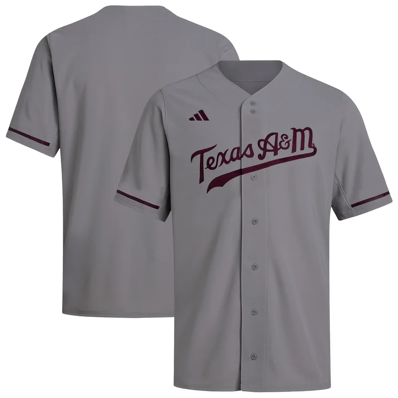 MensÂ Gray Texas A&M Aggies Baseball Jersey 