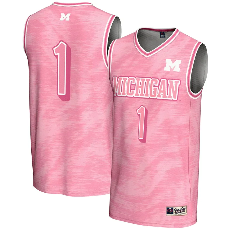 Navy Michigan Wolverines Spirit Basketball Jersey GameDay Greats - Image 3