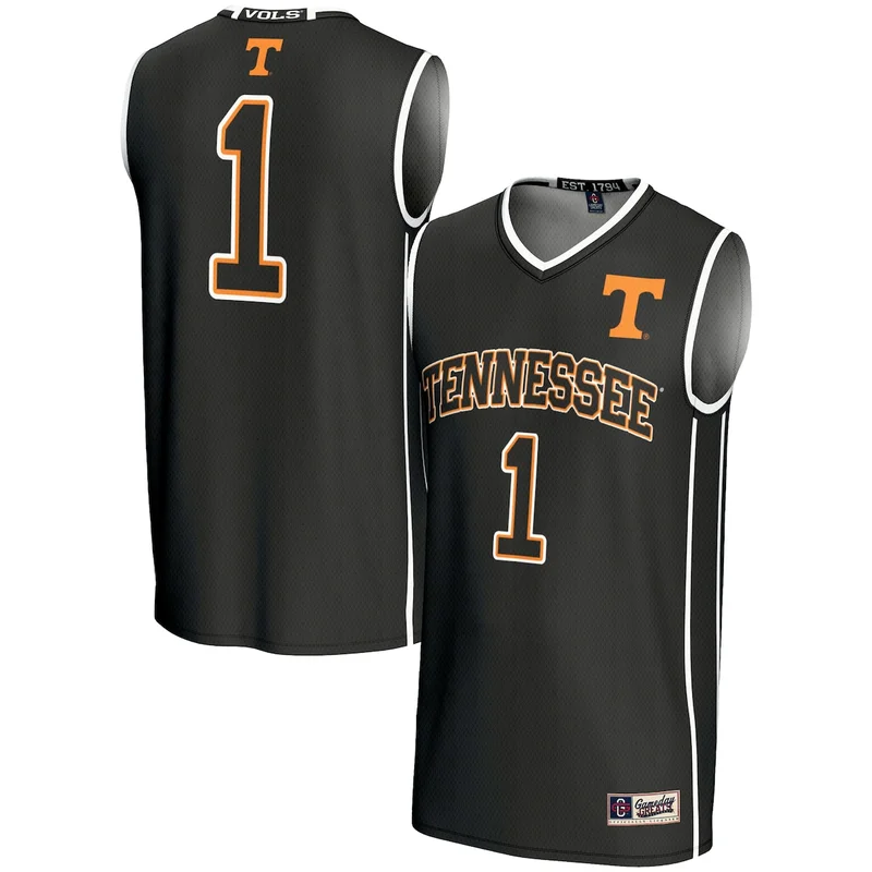 Unisex #1 Black Tennessee Volunteers Lightweight Basketball Jersey GameDay Greats 