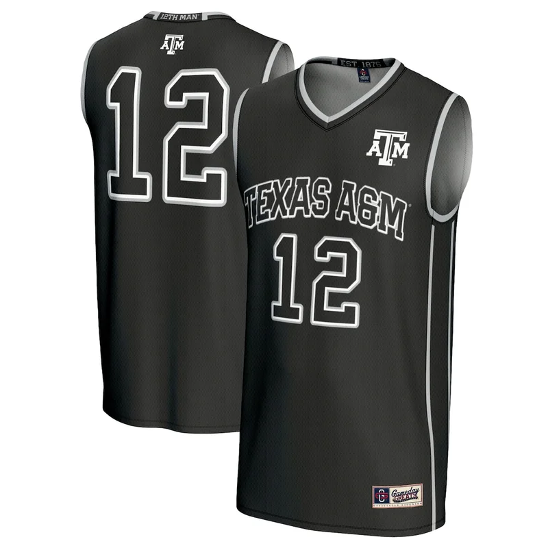 #12 Maroon Texas A&M Aggies Swingman Jersey Basketball - Image 5