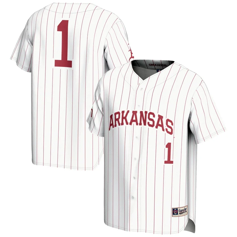 #1 White Arkansas Razorbacks Lightweight Baseball Jersey GameDay Greats 