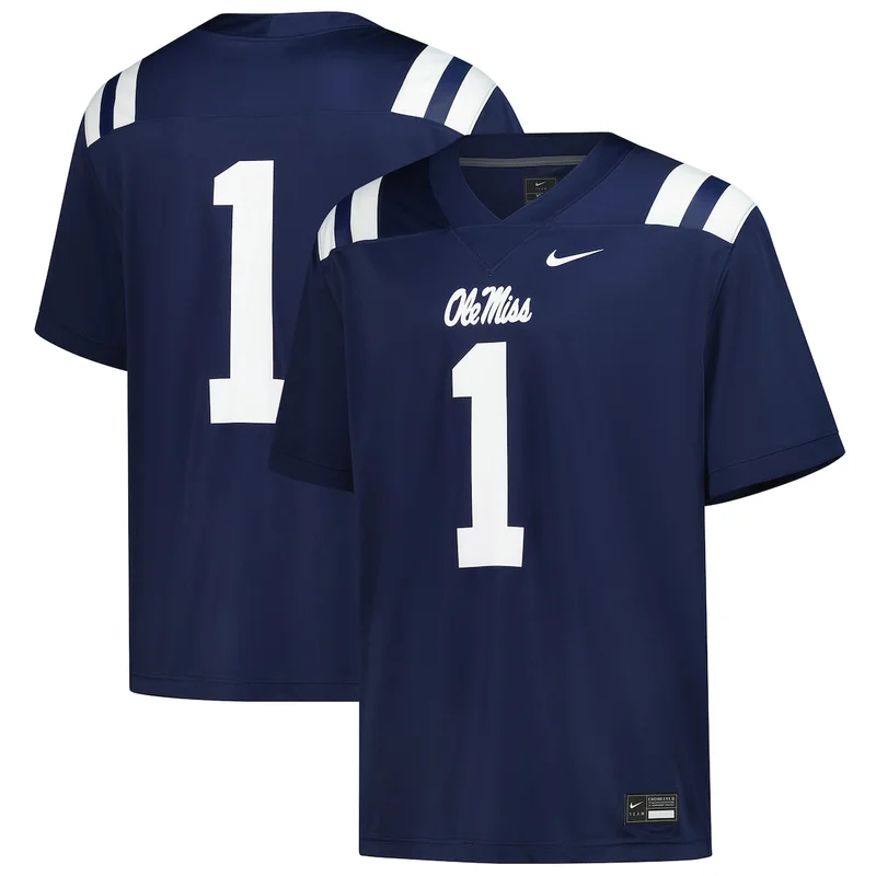 #1 Navy Ole Miss Rebels Untouchable Football Jersey 