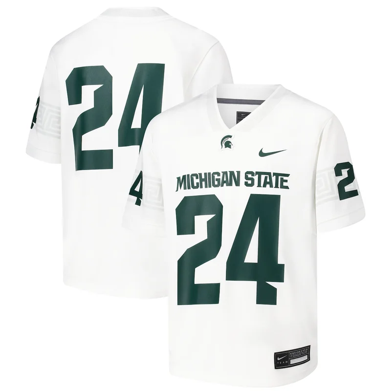#1 Green Michigan State Spartans Game Football Jersey - Image 5