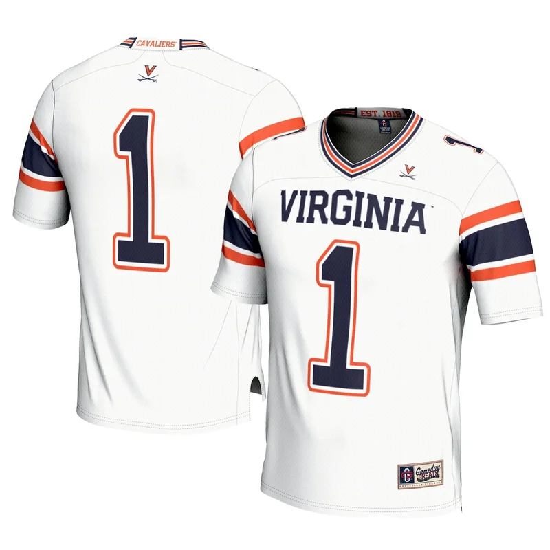 #1 Black Virginia Cavaliers Endzone Football Jersey GameDay Greats - Image 3