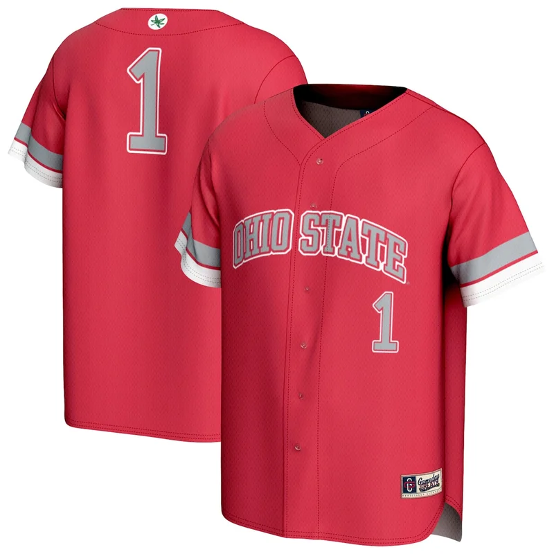 #1 Gray Ohio State Buckeyes Lightweight Baseball Jersey GameDay Greats - Image 3