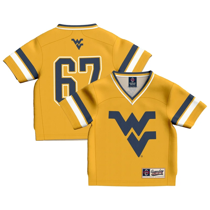 #67 Navy West Virginia Mountaineers Lightweight Collegiate Football Jersey GameDay Greats - Image 3