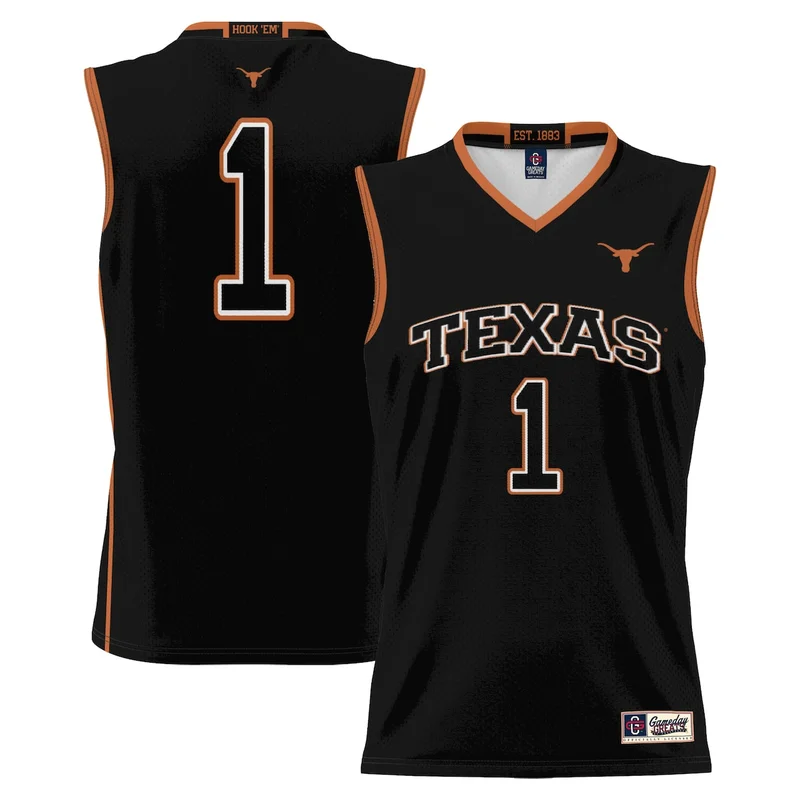 Unisex #1 Texas Orange Texas Longhorns Lightweight Icon Print Basketball Jersey GameDay Greats - Image 2