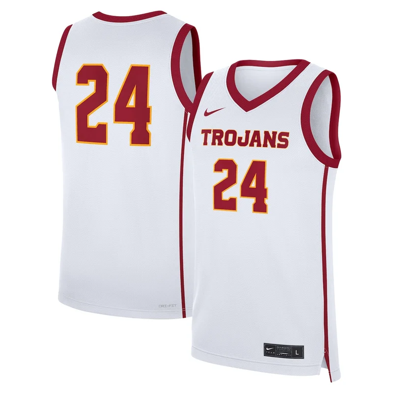 #24 White USC Trojans Game Football Jersey - Image 2