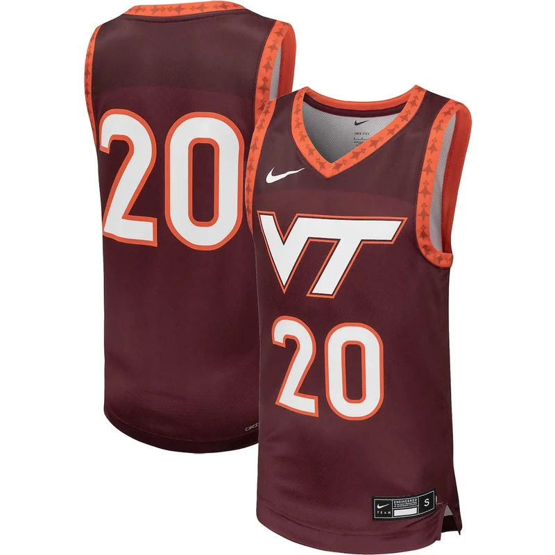 #1 Orange Virginia Cavaliers Throwback Basketball Jersey - Image 5