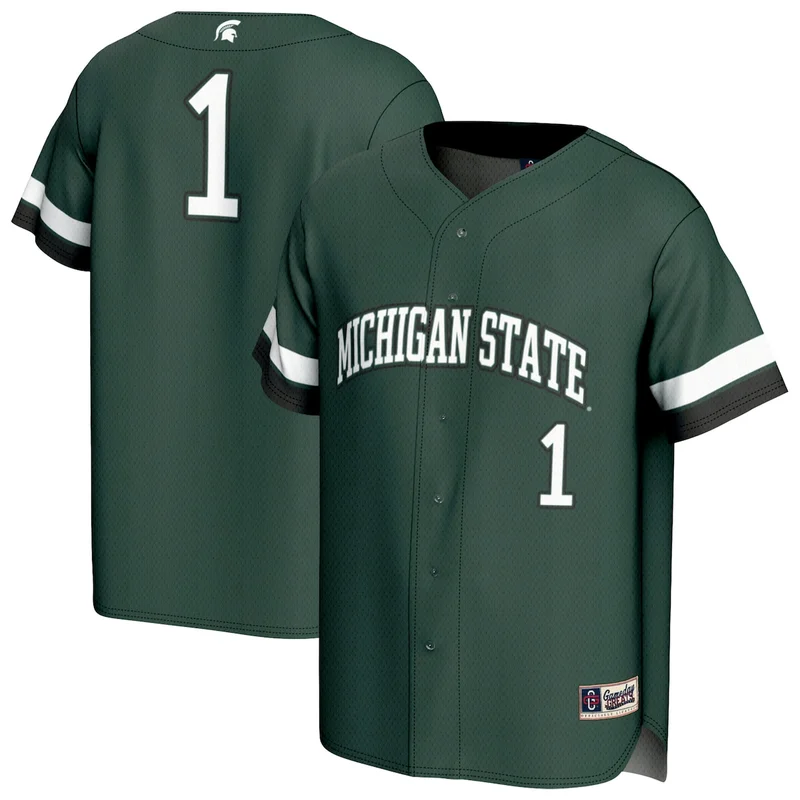 #1 Green Michigan State Spartans Lightweight Baseball Jersey GameDay Greats - Image 4