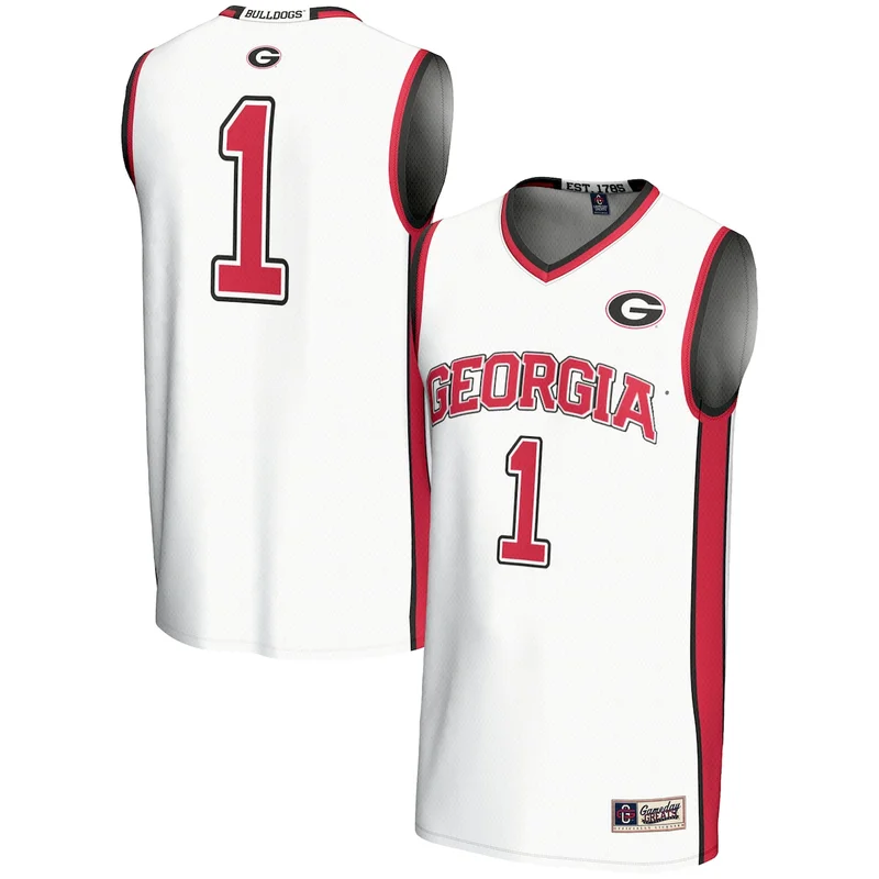 #1 Red Georgia Bulldogs Road Jersey Basketball - Image 3