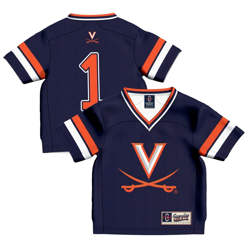 #1 Black Virginia Cavaliers Endzone Football Jersey GameDay Greats - Image 5