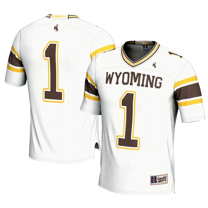 #1 Brown Wyoming Cowboys Collegiate Football Jersey GameDay Greats - Image 5