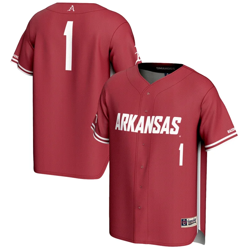 #1 White Arkansas Razorbacks Lightweight Baseball Jersey GameDay Greats - Image 2