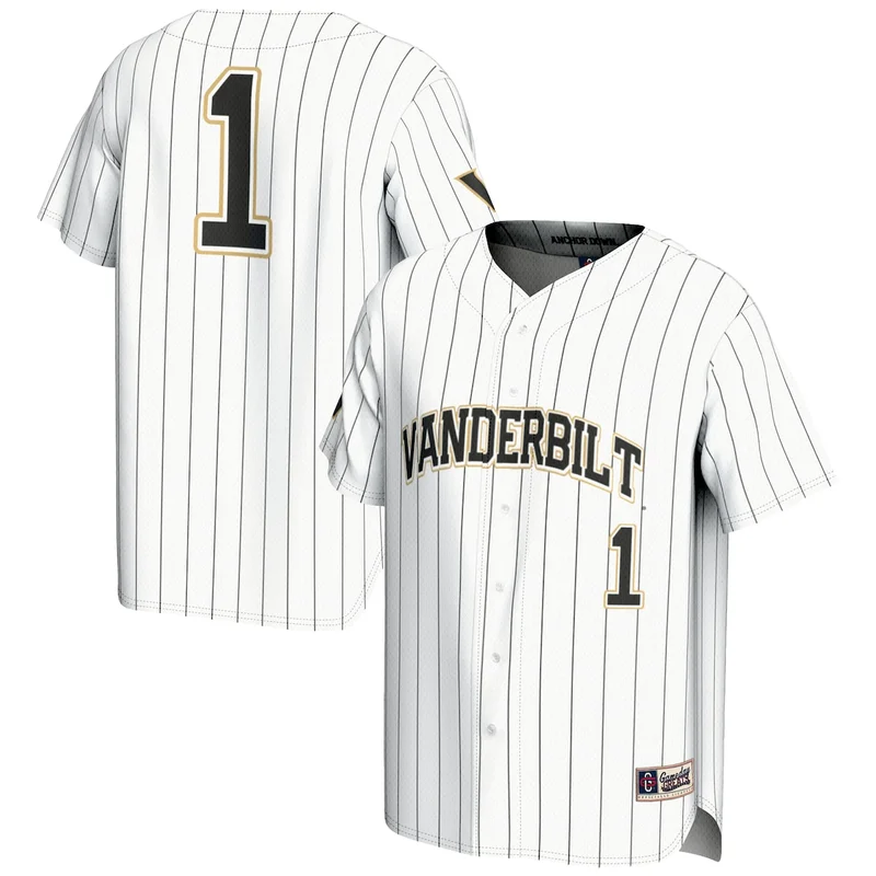 #1 White Vanderbilt Commodores Lightweight Baseball Jersey GameDay Greats 