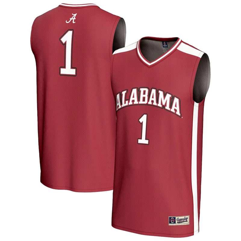 #1 Crimson Alabama Crimson Tide Lightweight Basketball Jersey GameDay Greats - Image 3