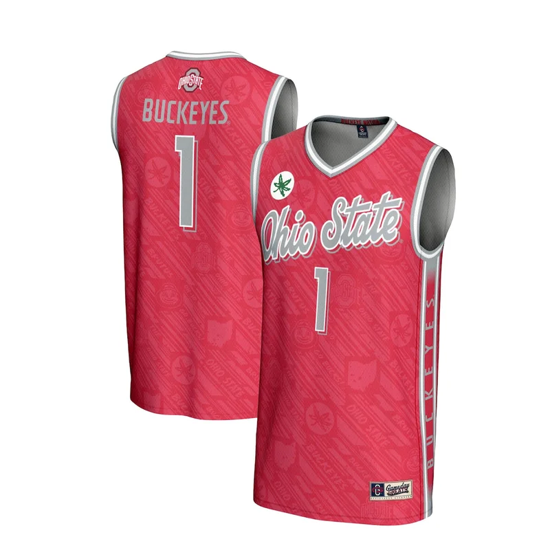 Scarlet Ohio State Buckeyes Spirit Basketball Jersey GameDay Greats - Image 3