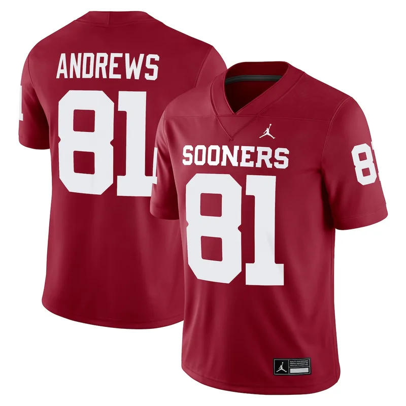 Jordan Brand CeeDee Lamb Crimson Oklahoma Sooners Football Jersey Alumni Player Game - Image 2