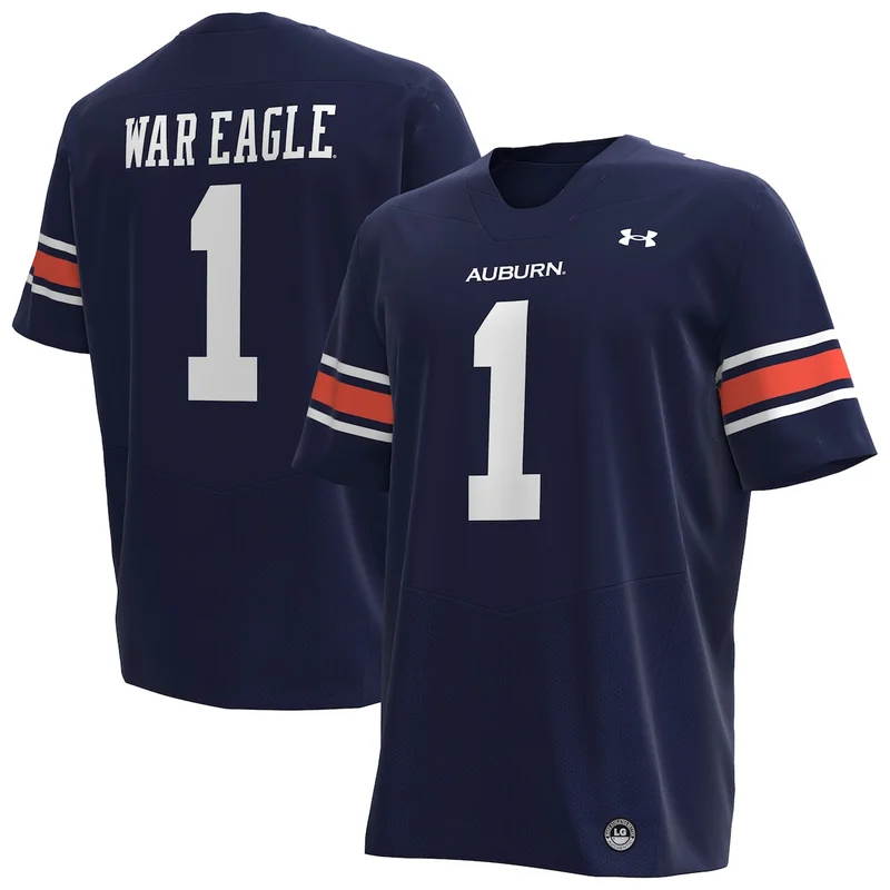 #1 Navy Auburn Tigers Untouchable Game Football Jersey - Image 2