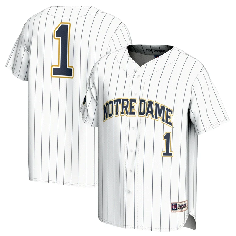 #1 White Notre Dame Fighting Irish Lightweight Baseball Jersey GameDay Greats 
