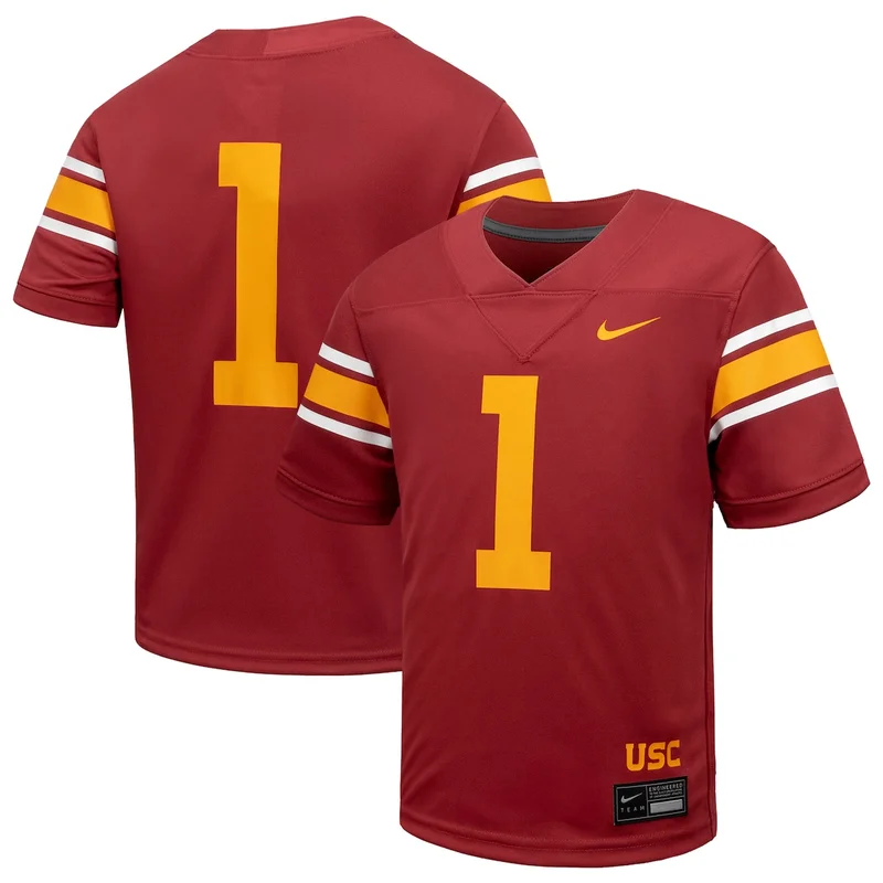 #1 Cardinal USC Trojans Home Untouchable Football Jersey - Image 4