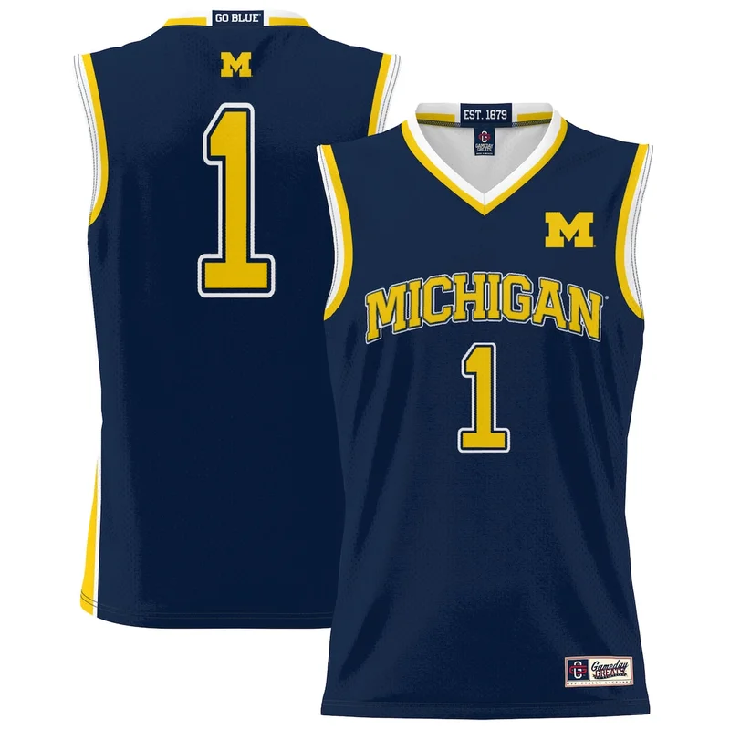 Navy Michigan Wolverines Spirit Basketball Jersey GameDay Greats - Image 5