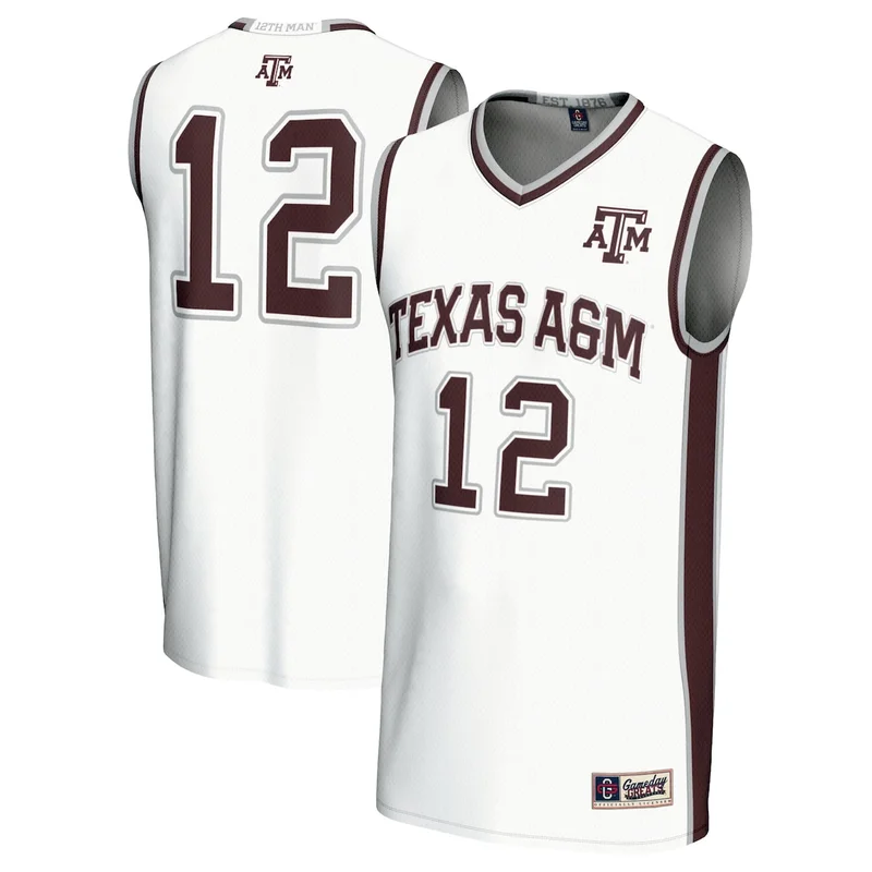 #12 Maroon Texas A&M Aggies Basketball Lightweight Jersey GameDay Greats - Image 4