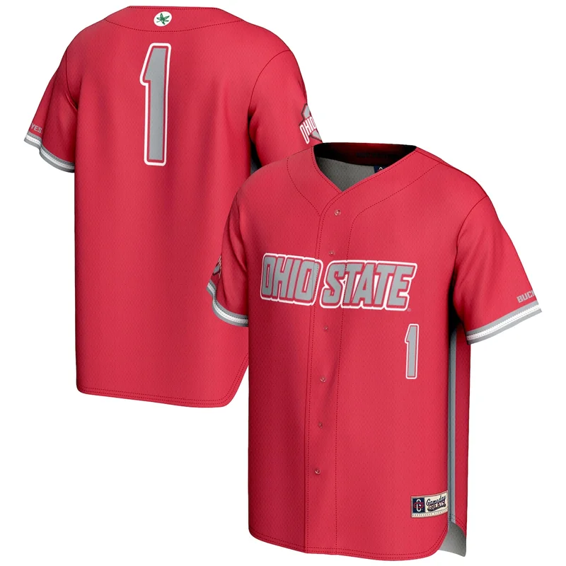 #1 Gray Ohio State Buckeyes Lightweight Baseball Jersey GameDay Greats - Image 5