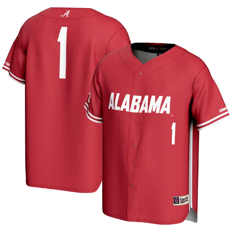 #1 White Alabama Crimson Tide Lightweight Baseball Jersey GameDay Greats - Image 2