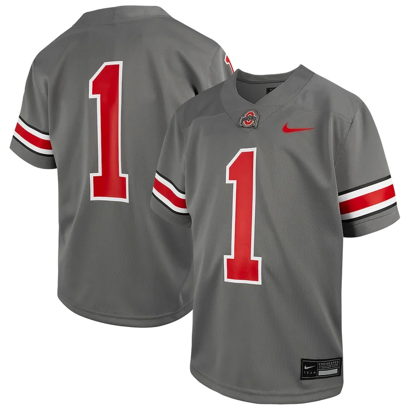 #1 Steel Ohio State Buckeyes Football Jersey Alternate Game 