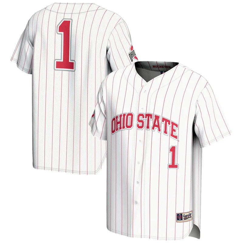 #1 White Ohio State Buckeyes Lightweight Baseball Jersey GameDay Greats 