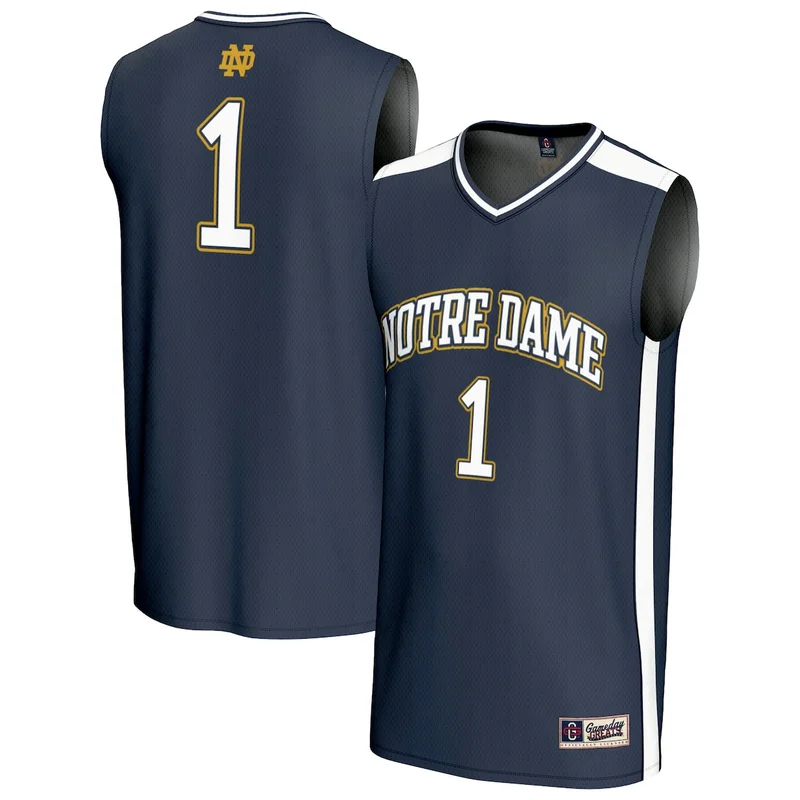 #1 Green Notre Dame Fighting Irish Icon Print Lightweight Basketball Jersey GameDay Greats - Image 3