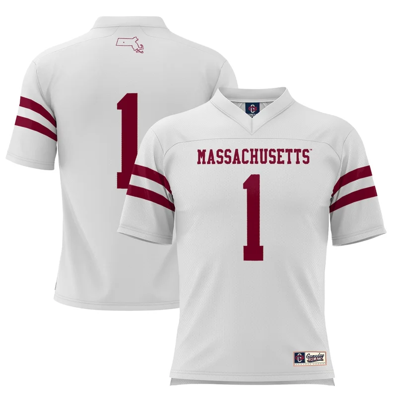 #1 Maroon UMass Minutemen Lightweight Collegiate Football Jersey GameDay Greats - Image 5