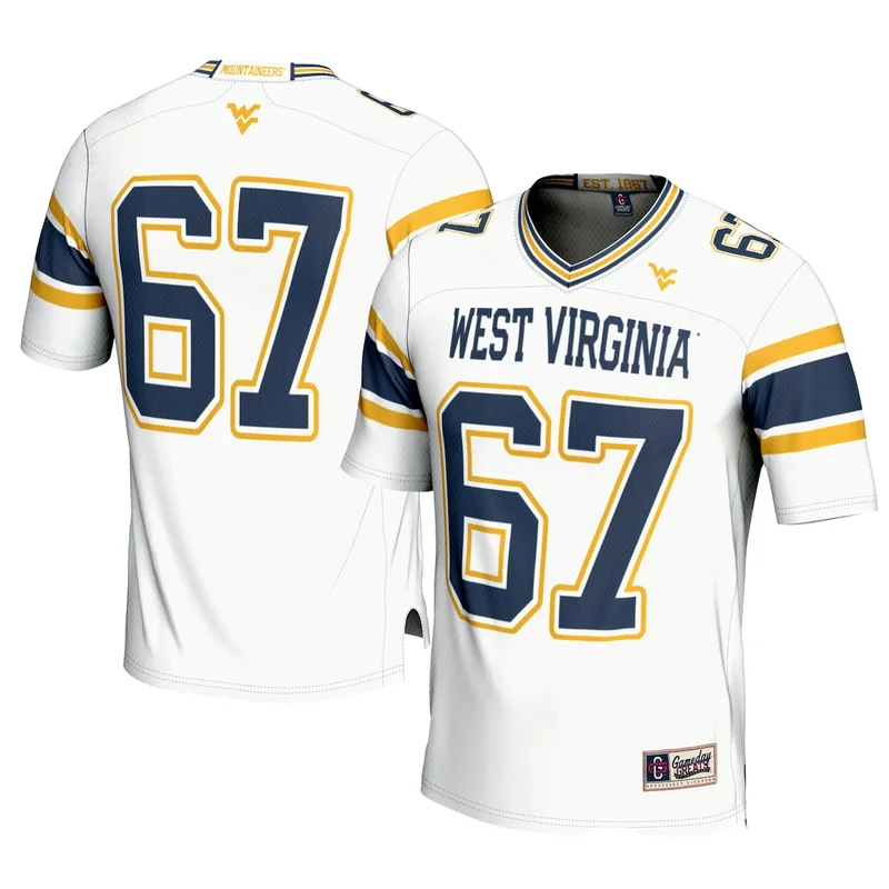 #67 Navy West Virginia Mountaineers Lightweight Collegiate Football Jersey GameDay Greats - Image 5