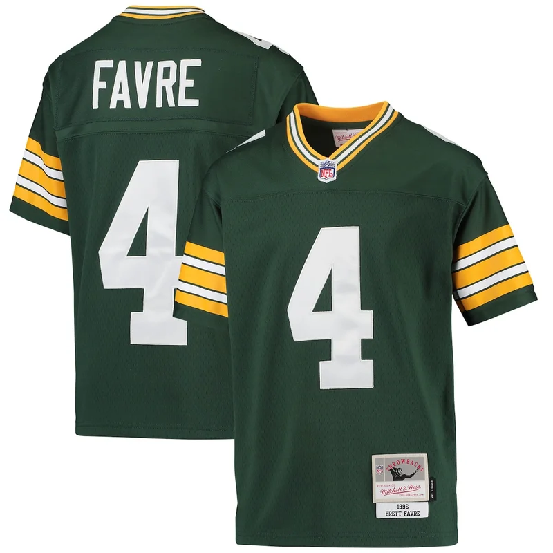 Green Bay Packers Brett Favre Green 1996 Retired Player Legacy Jersey