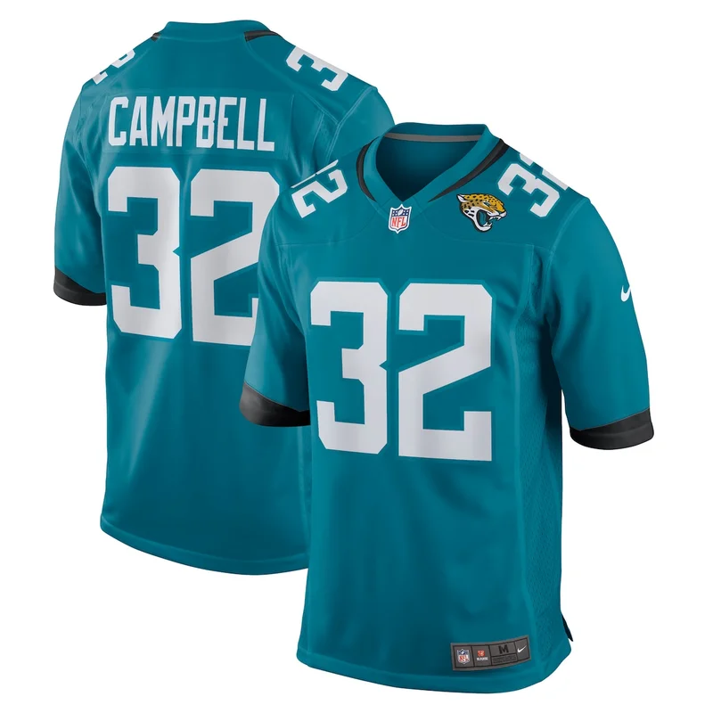Jacksonville Jaguars Tyson Campbell Teal Game Jersey