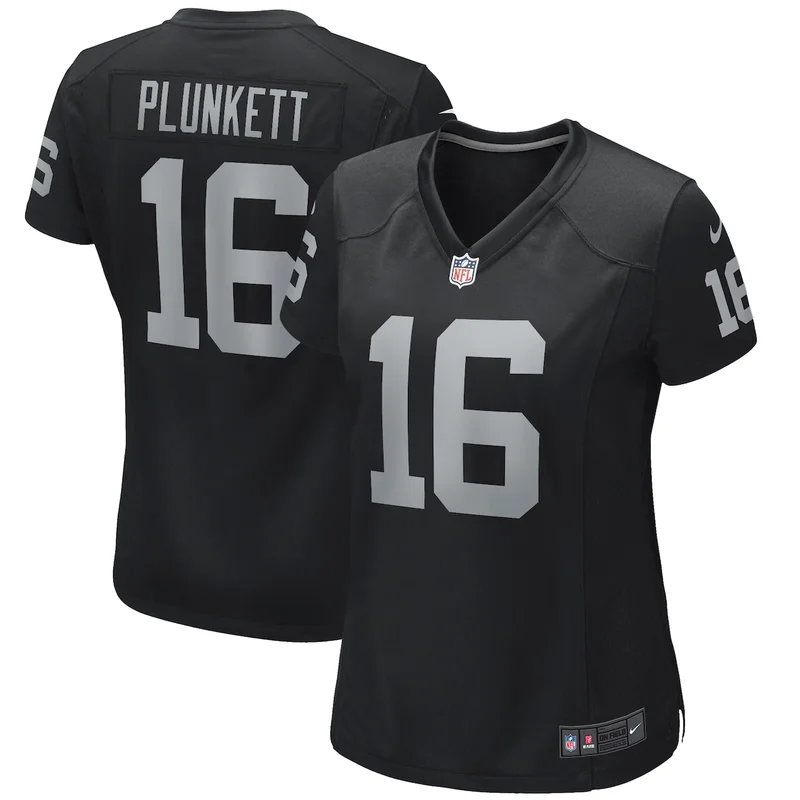 Las Vegas Raiders Jim Plunkett Black Game Retired Player Jersey - Image 2