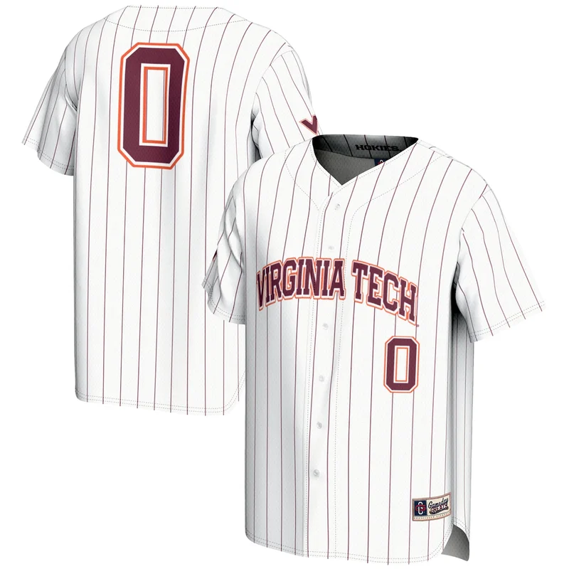 #0 White Virginia Tech Hokies Lightweight Baseball Jersey GameDay Greats 