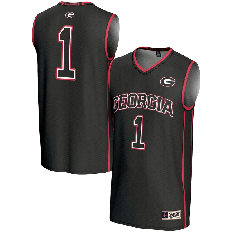 #1 Red Georgia Bulldogs Road Jersey Basketball - Image 2